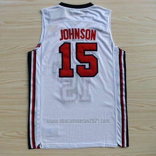 Camiseta USA 1992 Magic Johnson #15 Blanco